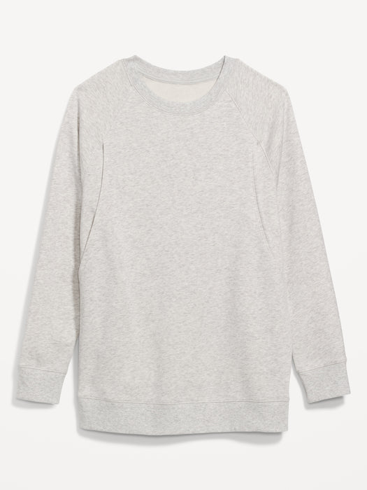 Maternity Vintage Nursing Sweatshirt - Gray