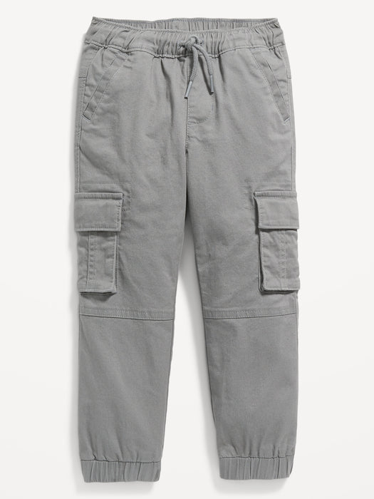 Functional-Drawstring Cargo Jogger Pants for Toddler Boys