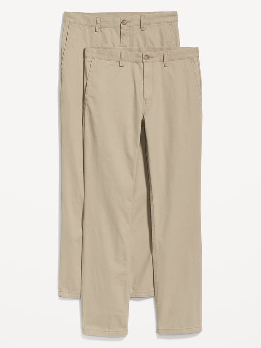Straight Lived-In Non-Stretch Chino Pants 2-Pack for Men - Beige