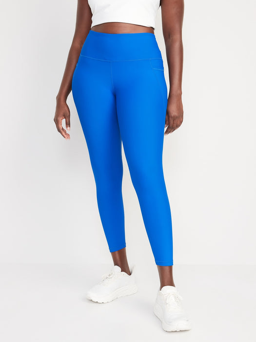 High-Waisted PowerSoft 7/8-Length Side-Pocket Leggings for Women