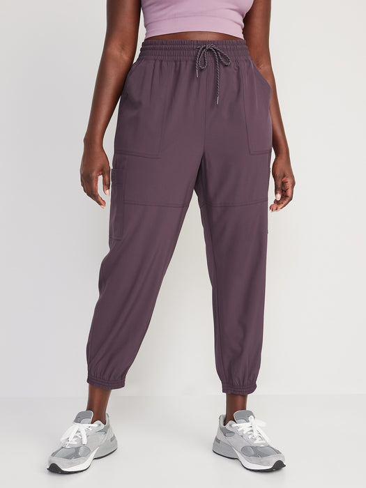 Extra High-Waisted StretchTech Performance Cargo Jogger Pants for Women