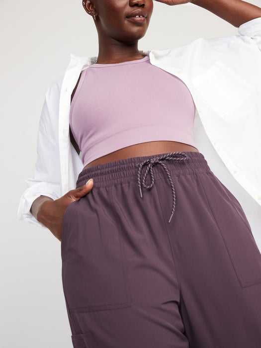 Extra High-Waisted StretchTech Performance Cargo Jogger Pants for Women