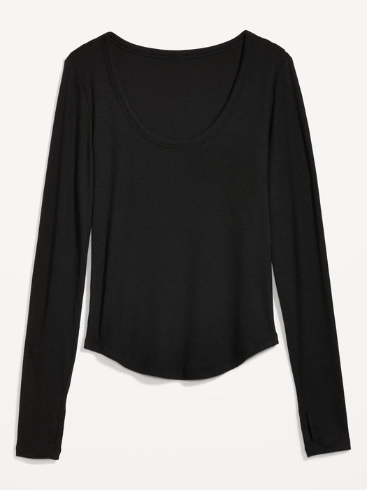 UltraLite Long-Sleeve Rib-Knit Top for Women