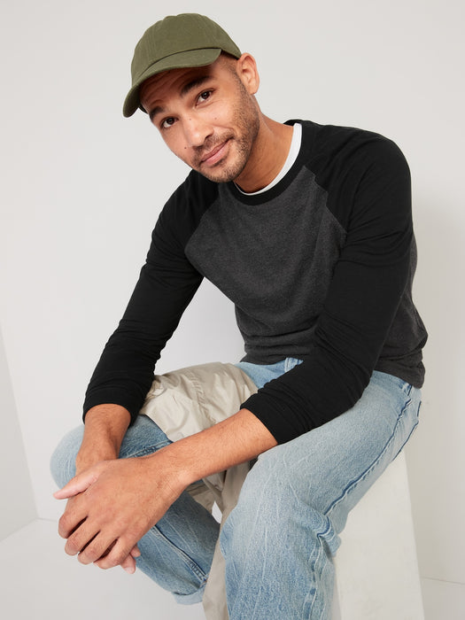 Color-Blocked Raglan-Sleeve Rotation T-Shirt for Men