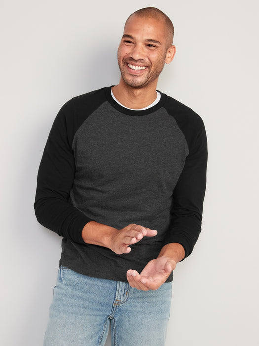 Color-Blocked Raglan-Sleeve Rotation T-Shirt for Men