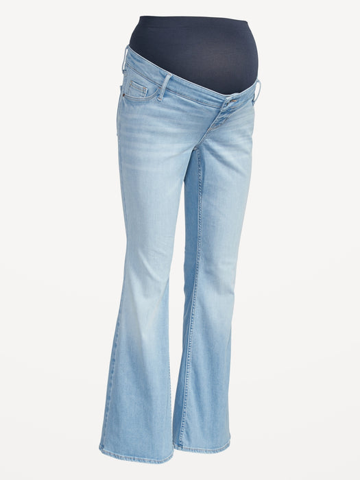 Maternity FitsYou 3-Sizes-in-1 Premium Full Panel Flare Jeans - Red