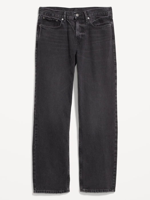 Original Loose Gender-Neutral Non-Stretch Black Jeans for Adults - Black