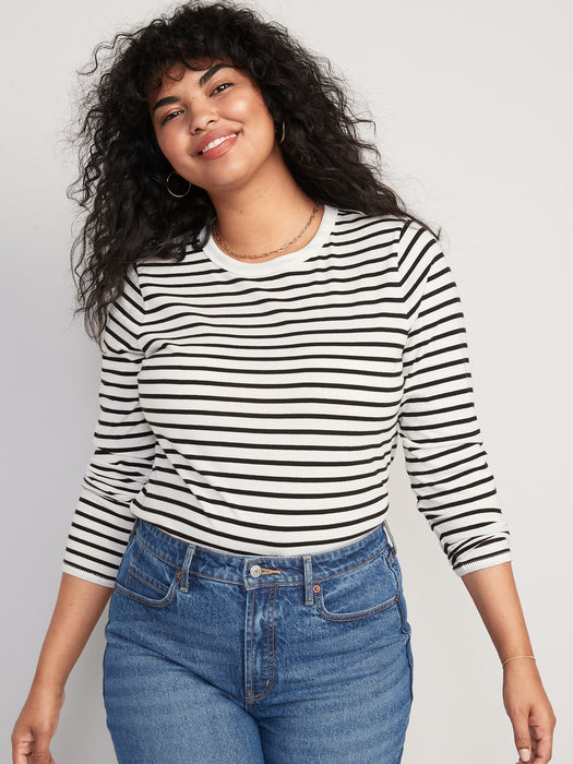 Long-Sleeve EveryWear Striped T-Shirt for Women