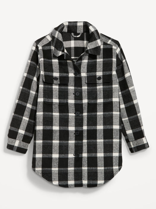 Plaid Soft-Brushed Utility Shacket for Women