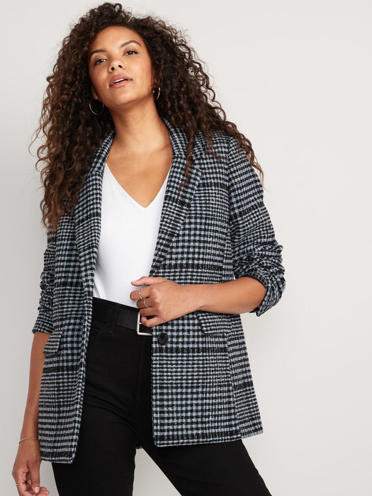 Soft-Brushed Oversized Blazer for Women
