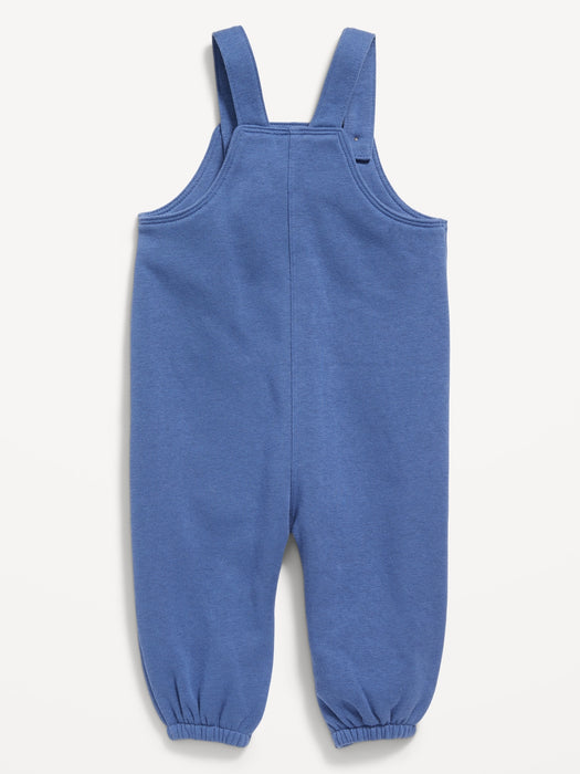 Unisex Sleeveless Button-Strap Overalls for Baby - Blue