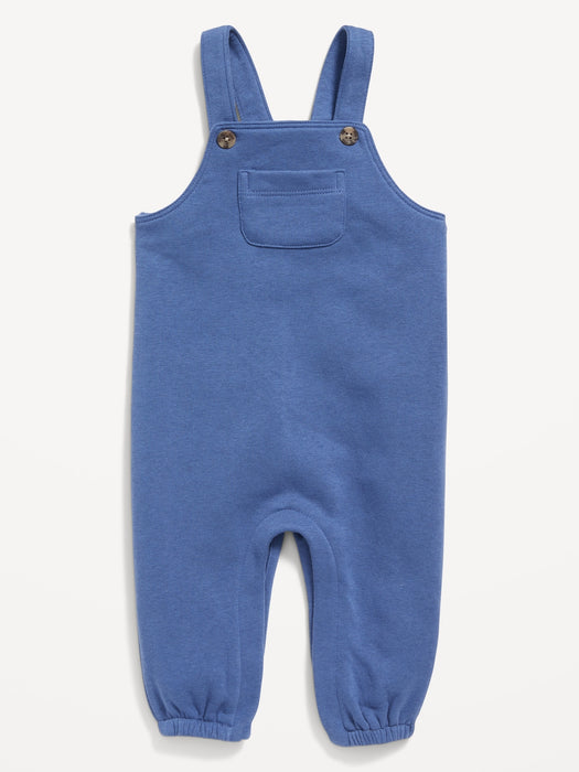 Unisex Sleeveless Button-Strap Overalls for Baby - Blue