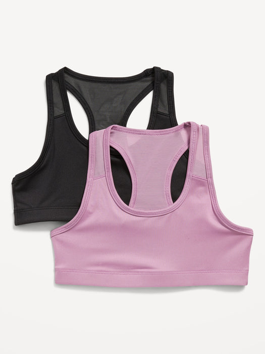 2-Pack Racerback PowerPress Sports Bra for Girls - Multi