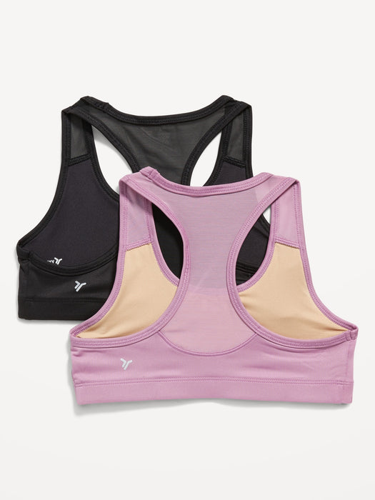 2-Pack Racerback PowerPress Sports Bra for Girls - Multi