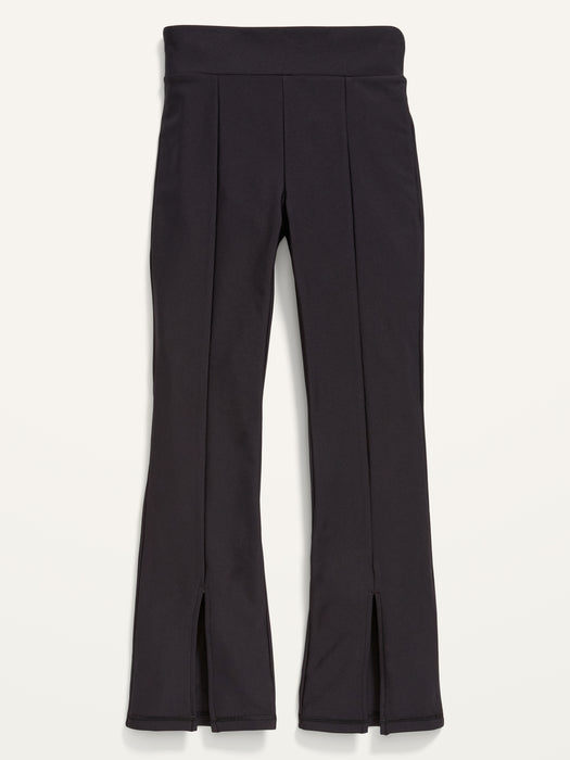 High-Waisted PowerSoft Flared Split-Hem Performance Leggings for Girls