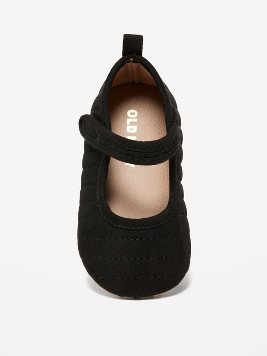 Faux-Suede Quilted Mary-Jane Flats for Baby