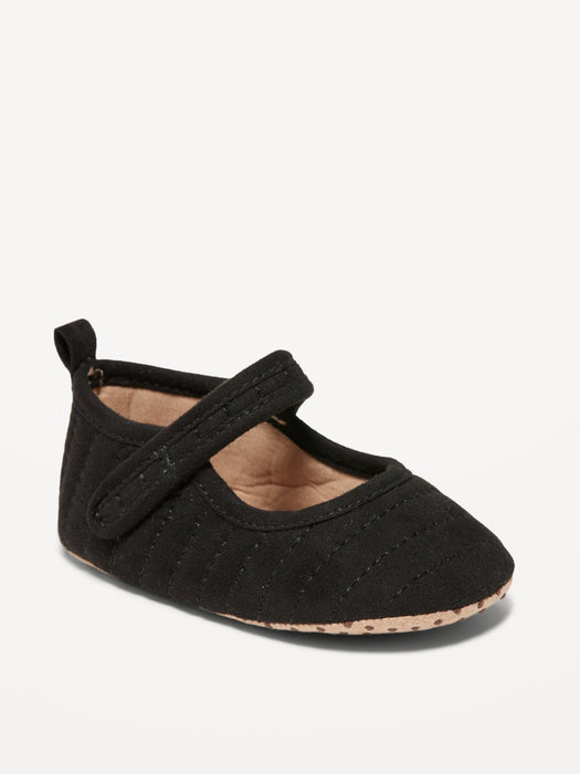 Faux-Suede Quilted Mary-Jane Flats for Baby