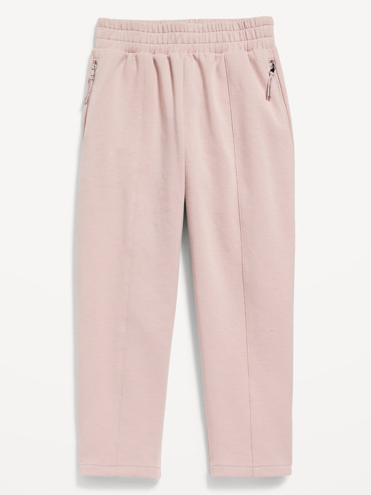 High-Waisted Dynamic Fleece Zip-Pocket Jogger Sweatpants for Girls