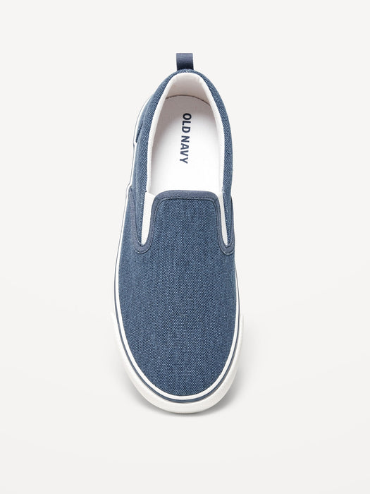 Gender-Netural Canvas Slip-On Sneakers for Kids