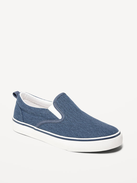Gender-Netural Canvas Slip-On Sneakers for Kids