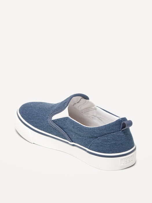 Gender-Netural Canvas Slip-On Sneakers for Kids
