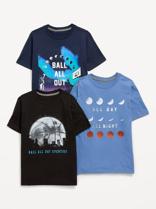 Soft-Washed Graphic T-Shirt 3-Pack for Boys