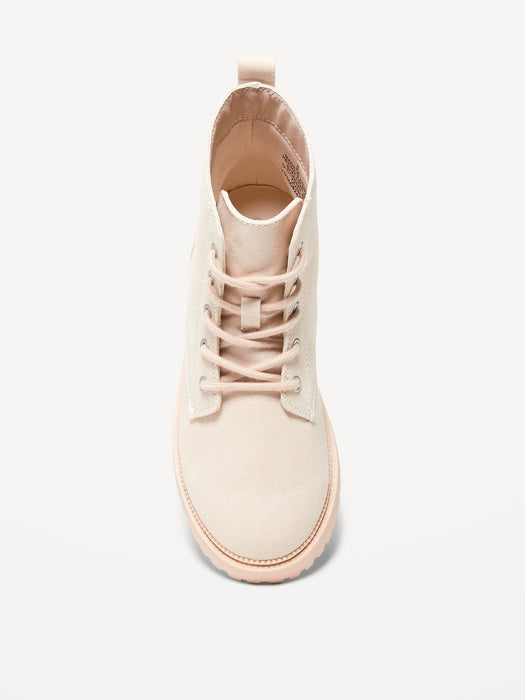 Faux-Suede Lace-Up Boots for Girls