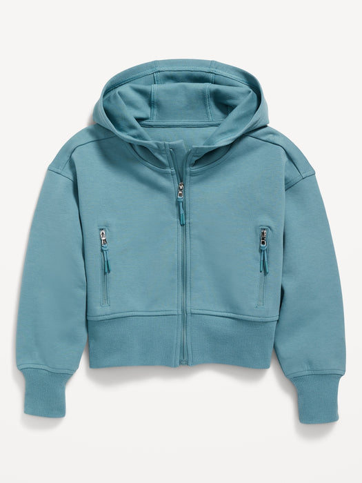 Long-Sleeve Dynamic Fleece Zip Performance Hoodie for Girls - Blue