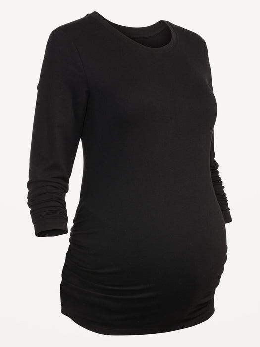 Maternity EveryWear Long-Sleeve Crew-Neck T-Shirt