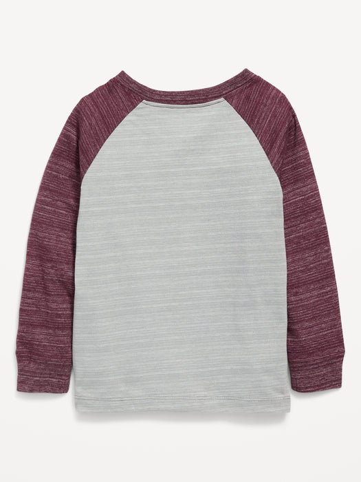 Color-Blocked Raglan-Sleeve T-Shirt for Toddler Boys