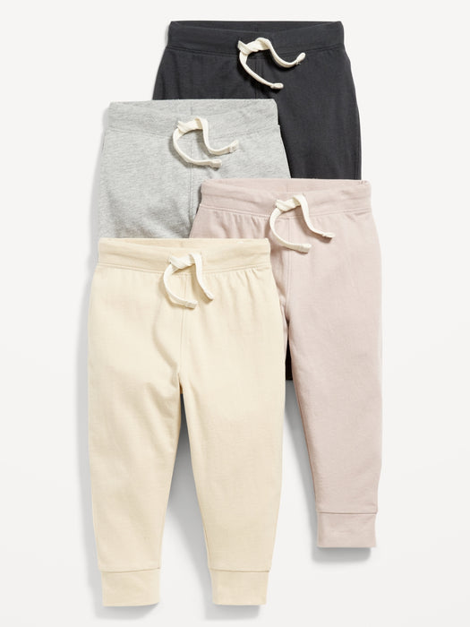 Unisex 4-Pack Functional-Drawstring Pants for Toddler