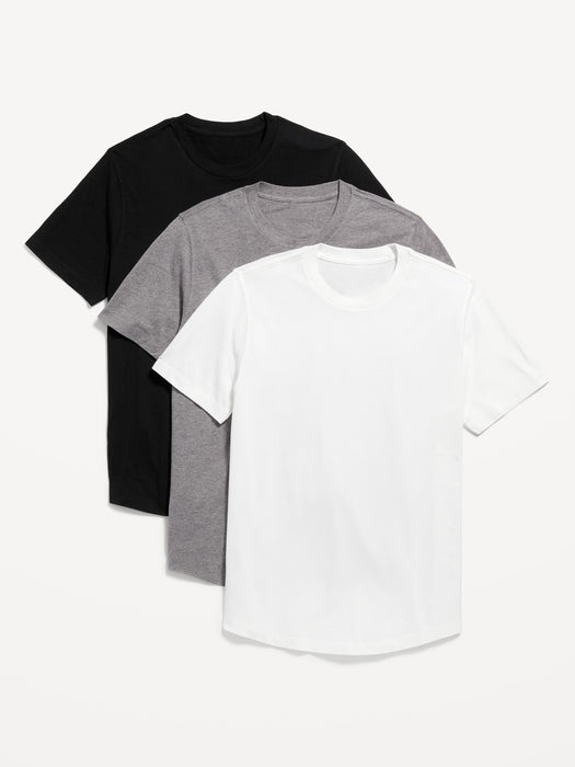 Soft-Washed Curved-Hem T-Shirt 3-Pack for Men