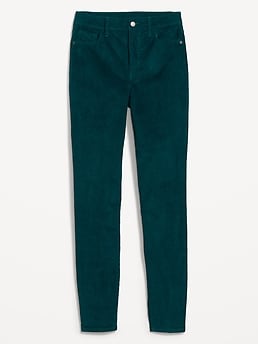 High-Waisted Rockstar Super-Skinny Corduroy Pants for Women