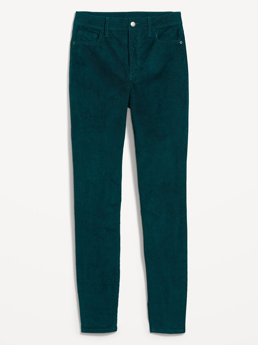 High-Waisted Rockstar Super-Skinny Corduroy Pants for Women