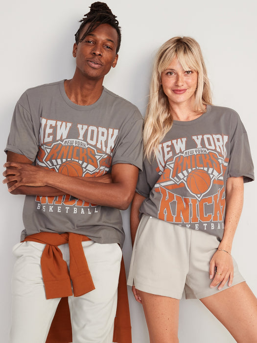 Oversized NBA® New York Knicks™ Gender-Neutral T-Shirt for Adults - Gray