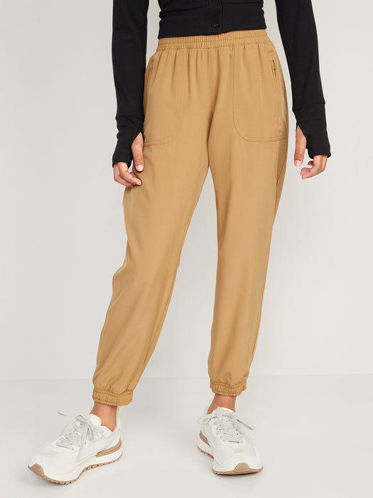 High-Waisted StretchTech Zip-Pocket Jogger Performance Pants for Girls