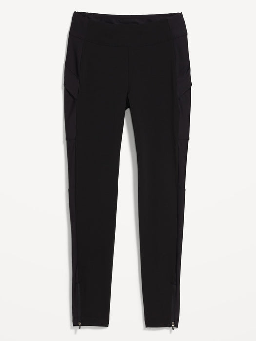 High-Waisted All-Seasons StretchTech 7/8-Length Hybrid Ankle Pants for Women - Black