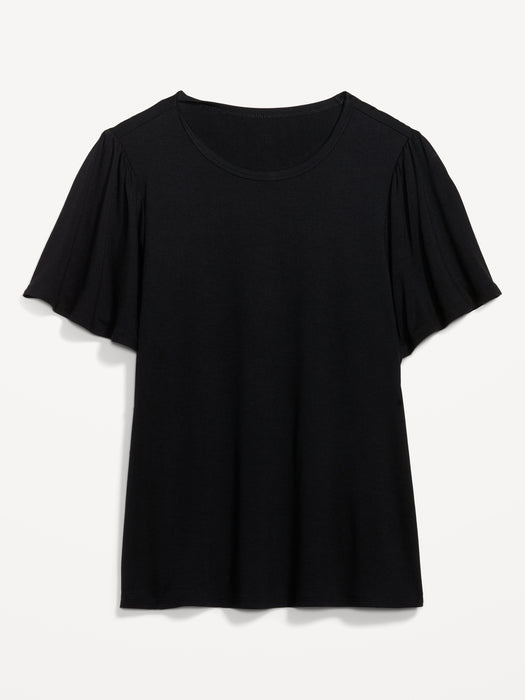 Luxe Flutter-Sleeve Top for Women