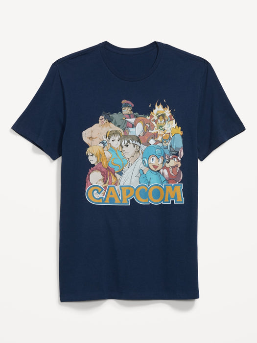 Capcom® Characters Vintage Gender-Neutral T-Shirt for Adults - Blue