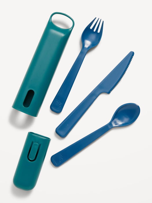 Hip® Reusable Cutlery Set (with Fork, Knife & Spoon) - Blue