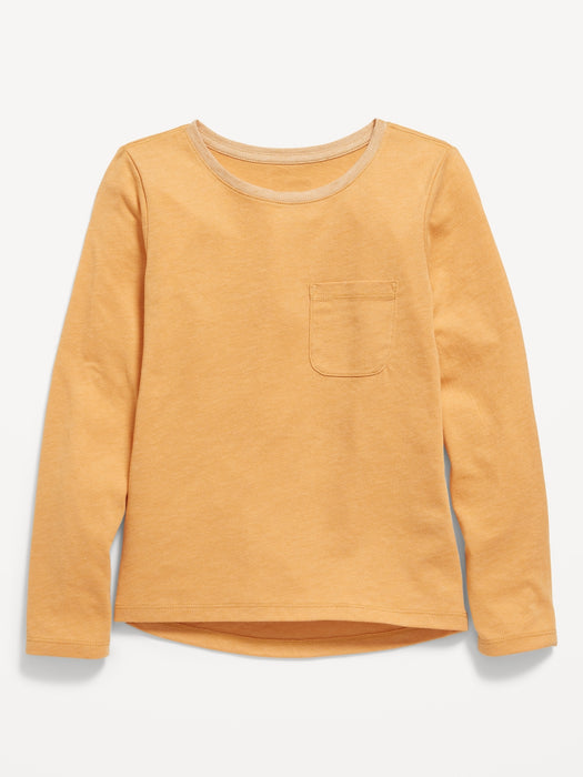 Softest Long-Sleeve Pocket T-Shirt for Girls