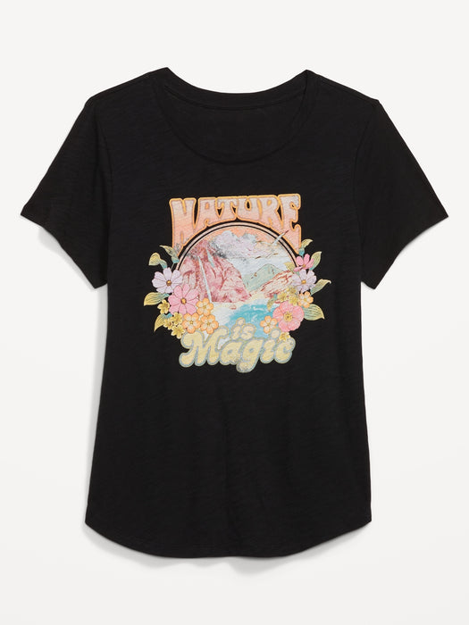 EveryWear Graphic Slub-Knit T-Shirt for Women