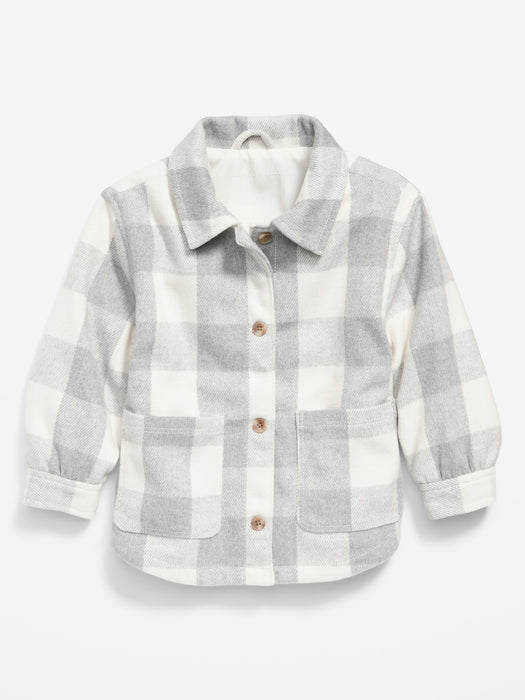 Plaid Flannel Shacket for Toddler Girls