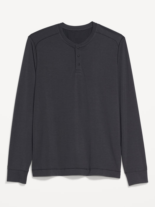 Beyond 4-Way Stretch Long-Sleeve Henley T-Shirt for Men