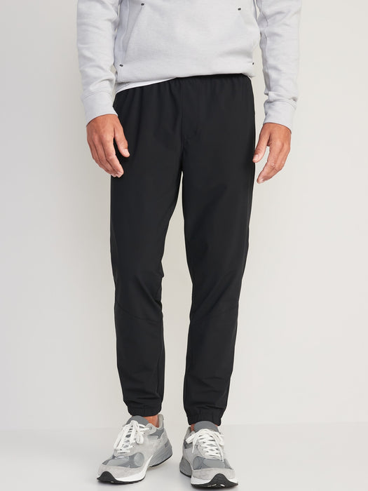 Go-Dry Warp-Knit Nylon Tapered Jogger Pants for Men - Black