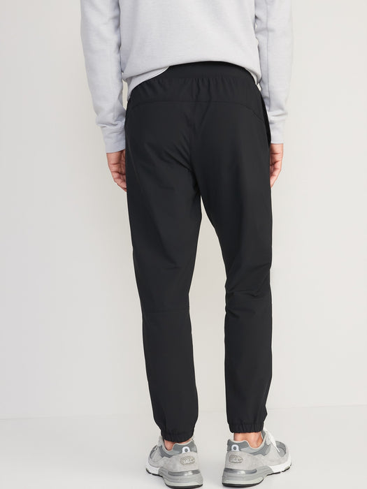Go-Dry Warp-Knit Nylon Tapered Jogger Pants for Men - Black