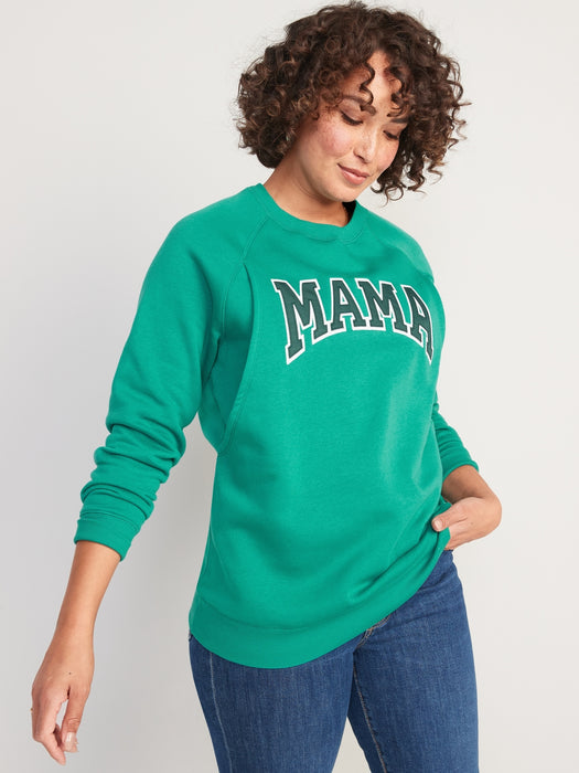 Maternity Vintage Nursing Sweatshirt - Green