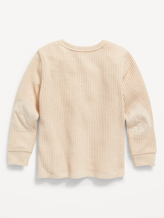 Unisex Thermal-Knit Long-Sleeve Pocket T-Shirt for Toddler