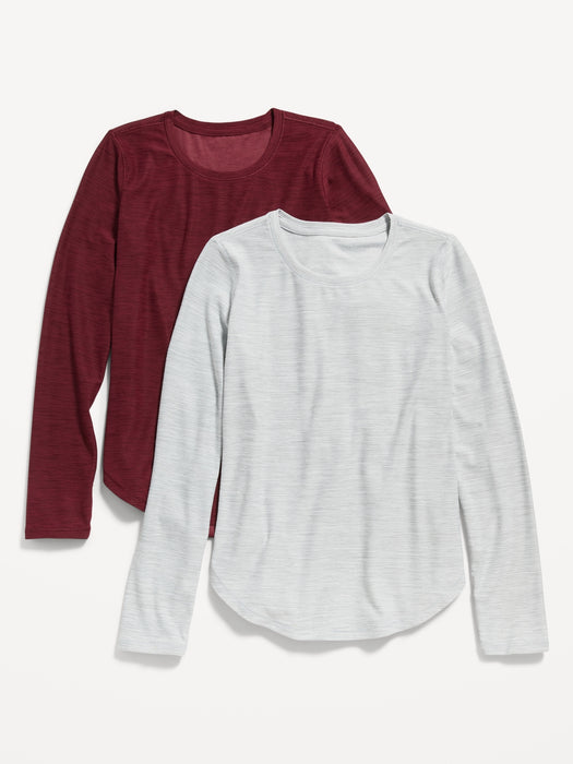 Breathe ON Long-Sleeve Tulip-Hem Top for Girls - Gray