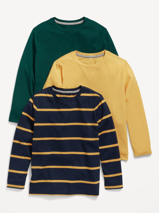 Softest Printed Long-Sleeve T-Shirt 3-Pack for Boys